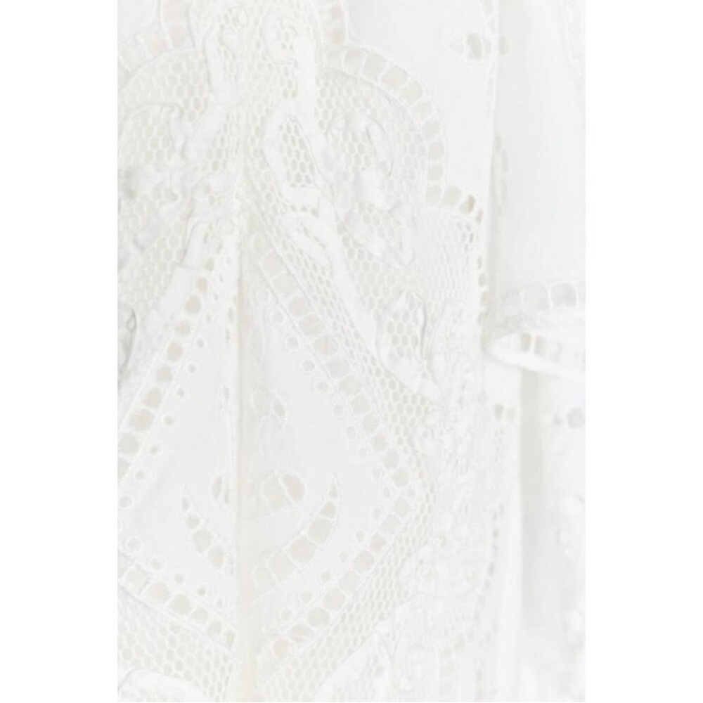 ZARA White Embroidered Lace Maxi Dress NWT Boho Cotton Slip Beach Resort ZW XS - Picture 4 of 14